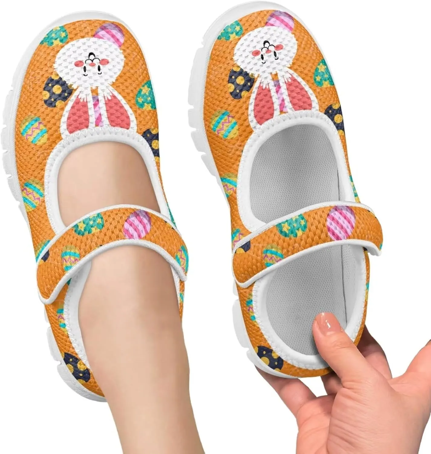 Coloranimal Mary Jane Shoes for Girls Princess Shoes Casual Dance Shoes School Uniform Shoes Easter Theme Mary Jane Flats