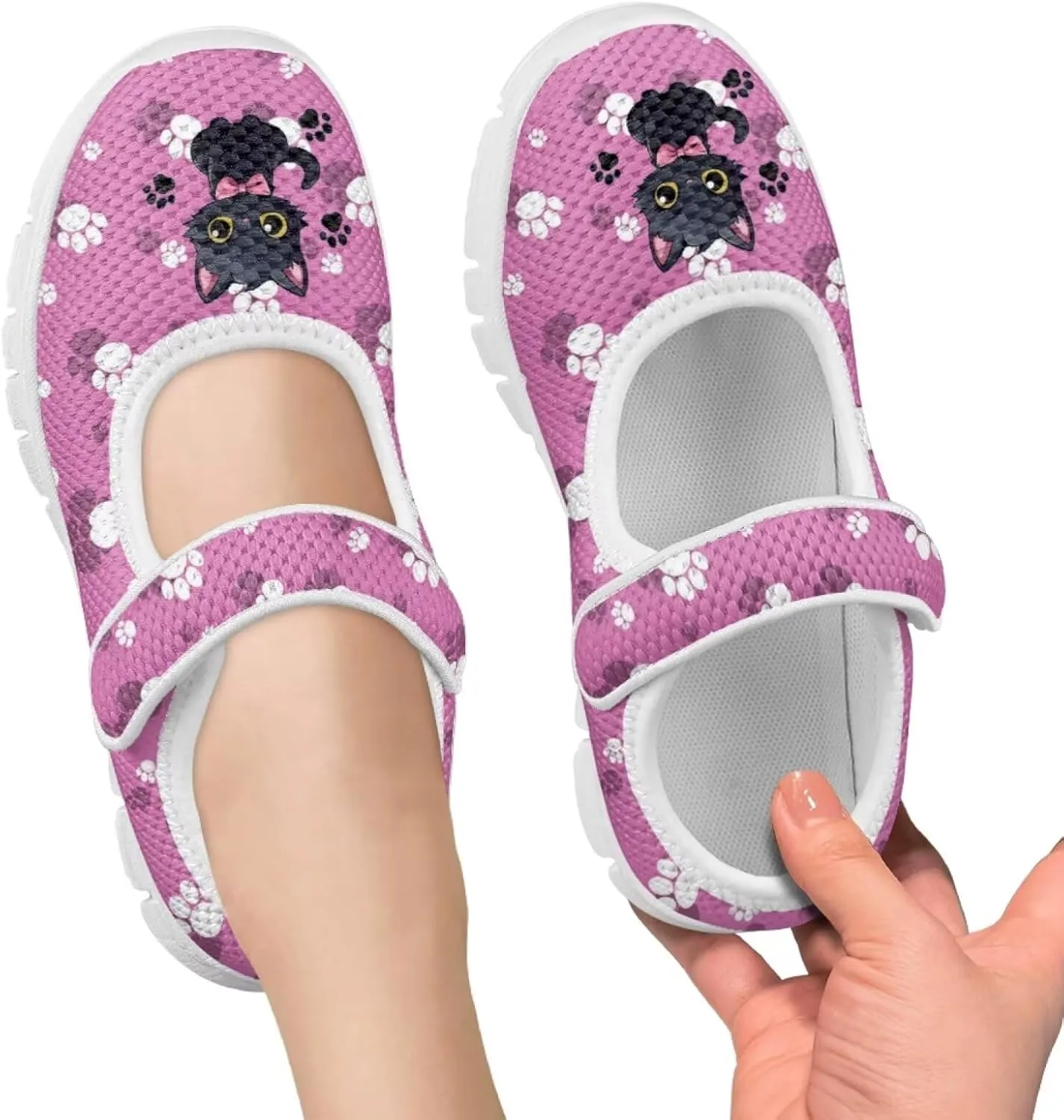 Coloranimal Mary Jane Shoes Girls Dress Shoes Single Buckle Girls' Flats Uniform Shoes Casual Princess Shoes with Anti Skid Sole
