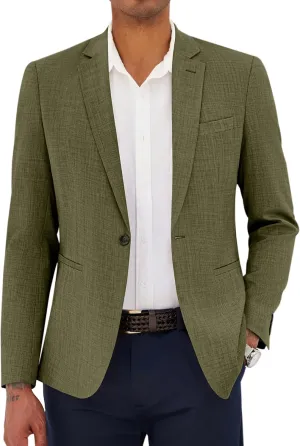 COOFANDY Men's Casual Blazer Sport Coats Dress One Button Lightweight Summer Suit Jacket Business Blazer Jacket