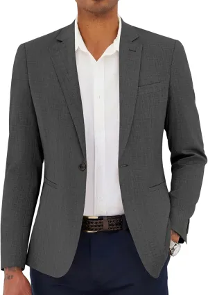 COOFANDY Men's Casual Blazer Sport Coats Dress One Button Lightweight Summer Suit Jacket Business Blazer Jacket