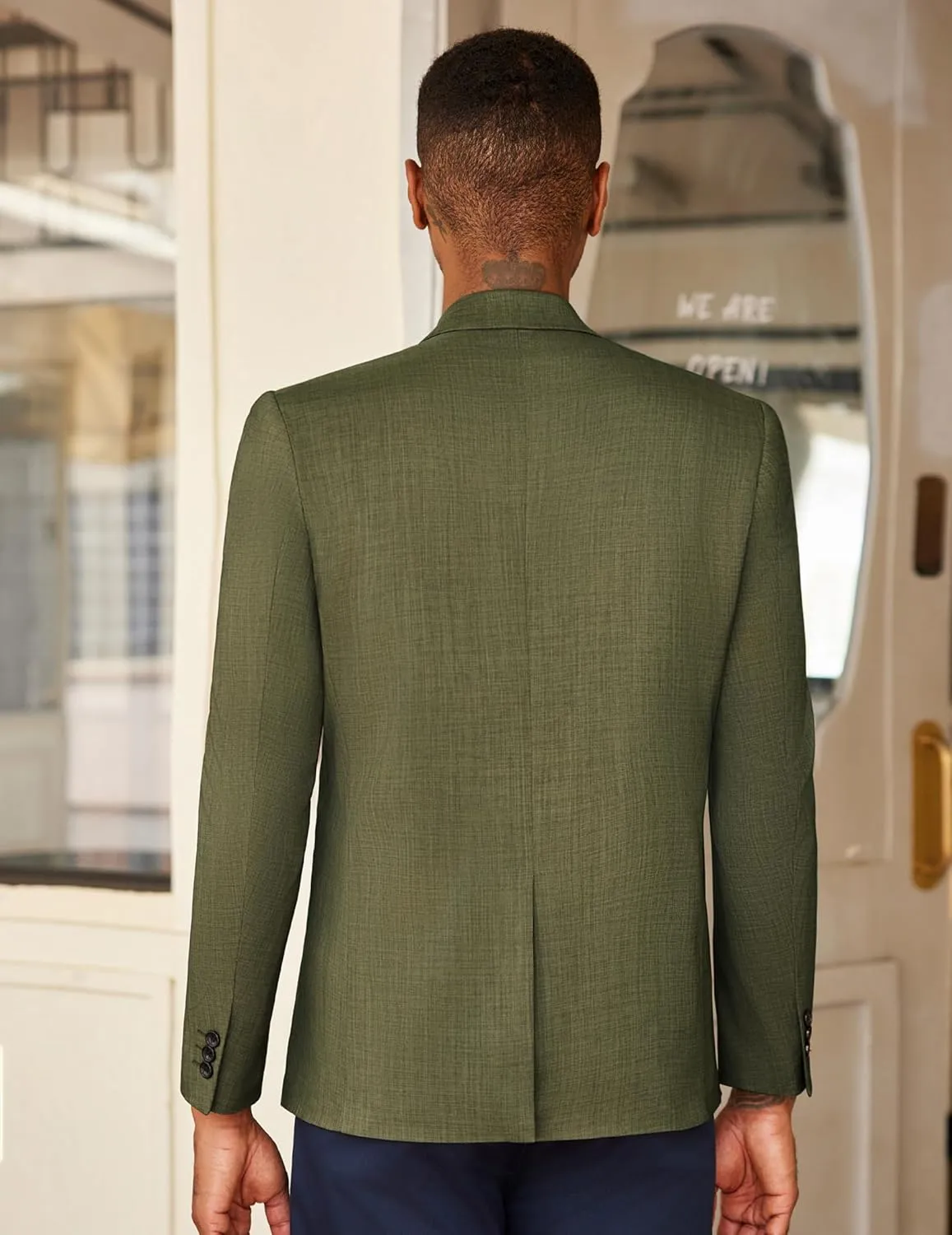 COOFANDY Men's Casual Blazer Sport Coats Dress One Button Lightweight Summer Suit Jacket Business Blazer Jacket