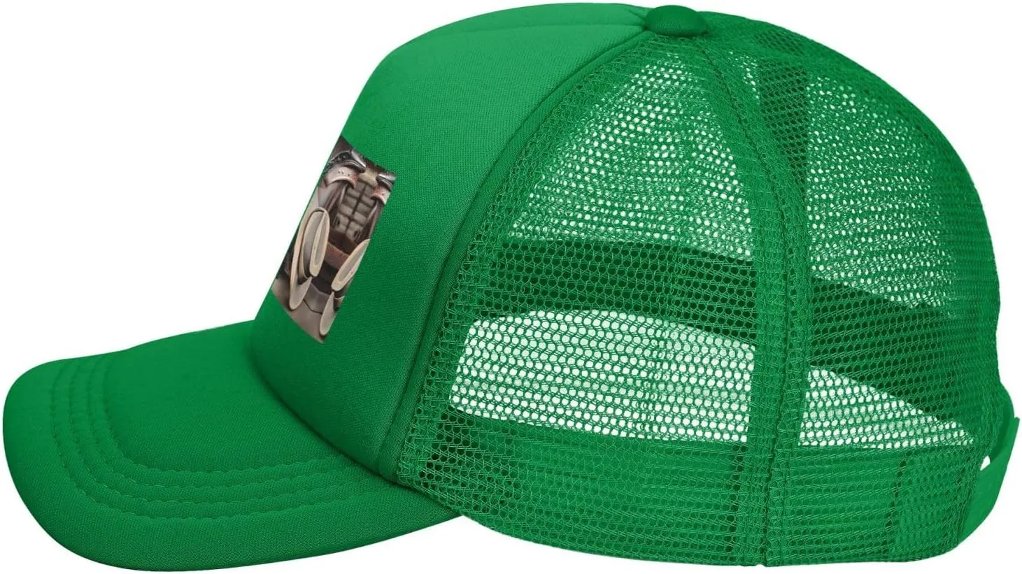 Cowboy Black Hat Western Boots Black Printed Adjustable Mesh Baseball Cap - Unisex, Outdoor Running and Fishing Sun Hat