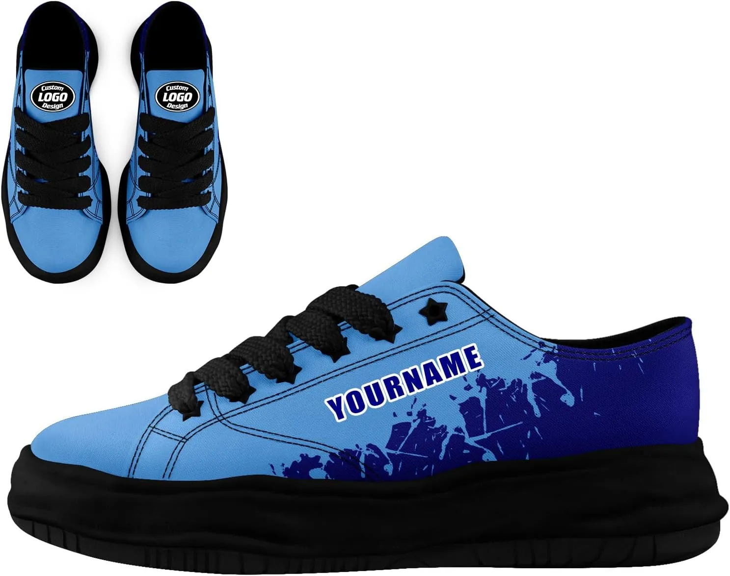 Custom Fashion Canvas Sneaker for Men Women Personalized Unisex Sports Running Tennis Shoes Print Image Name Lace Up Shoes