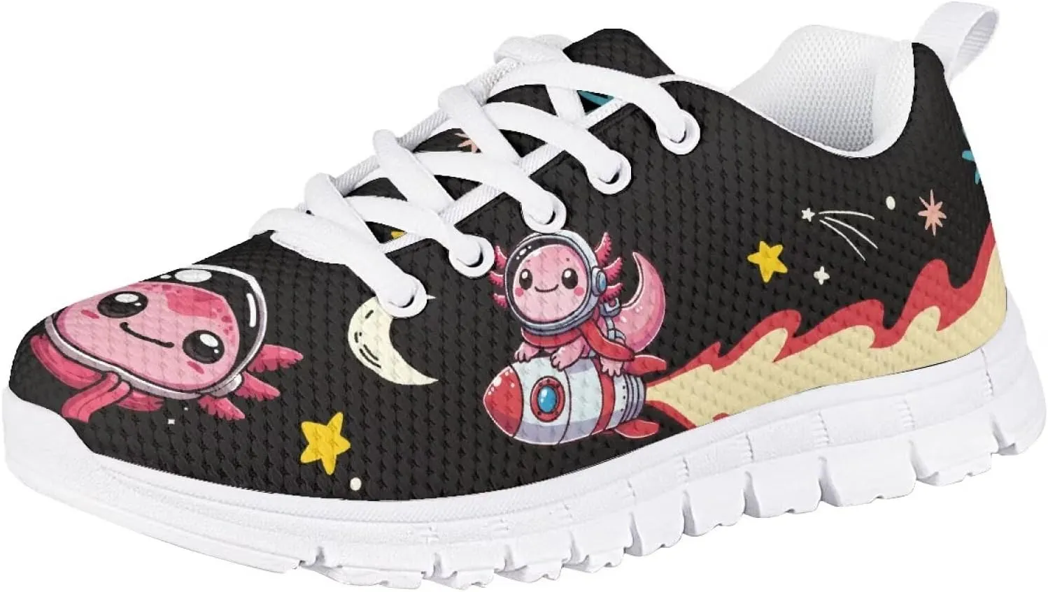 Cute Axolotl Girls Running Shoes Trendy Sneakers for Kids Athletic Shoes