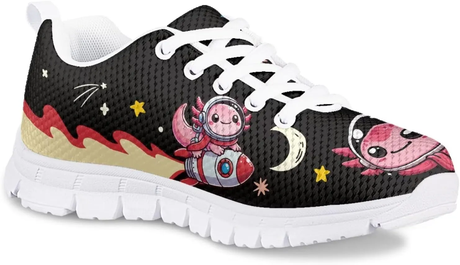 Cute Axolotl Girls Running Shoes Trendy Sneakers for Kids Athletic Shoes