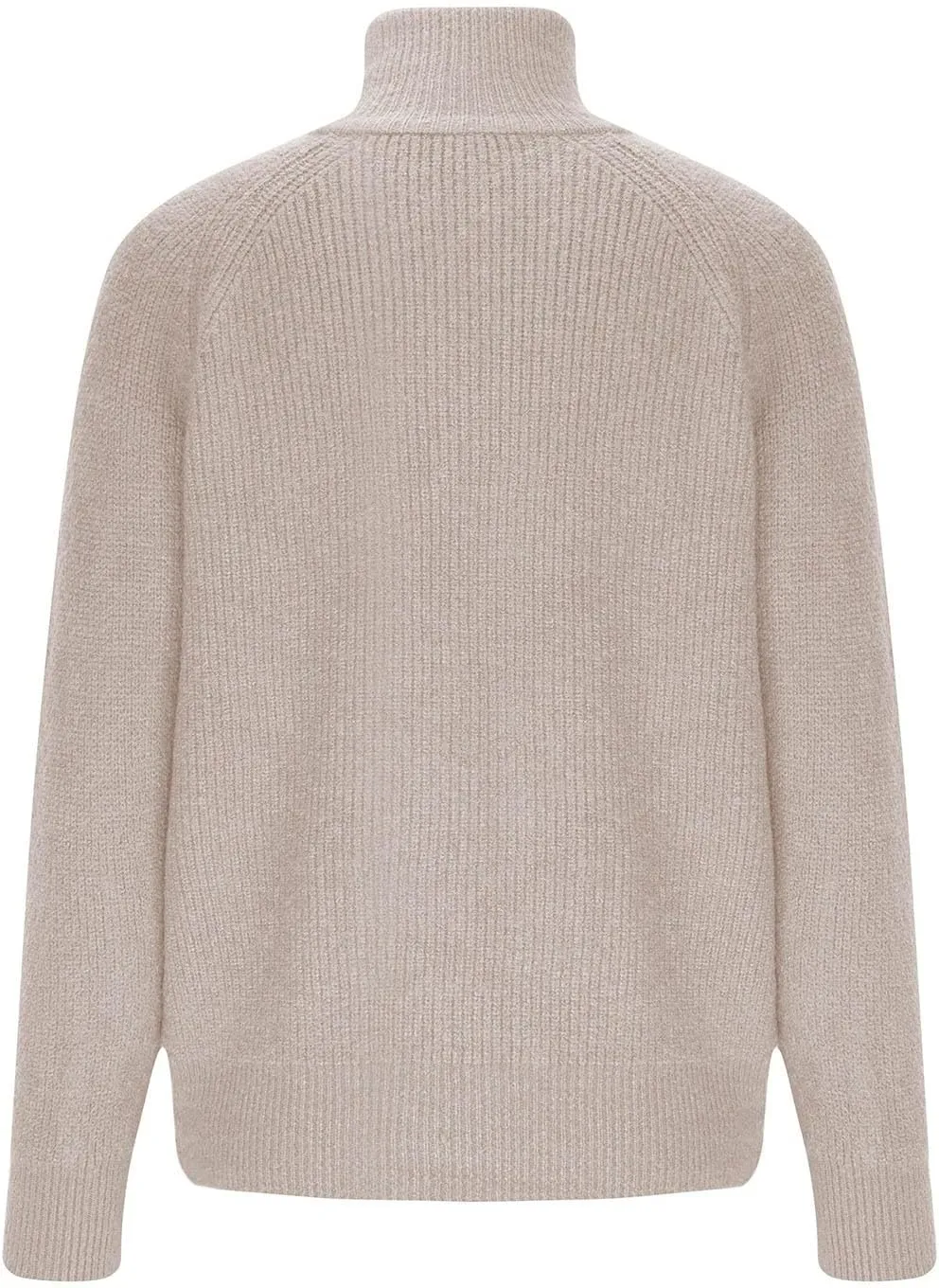 Cute Fall Sweaters for Women Trendy Long Sleeve Zip Up Collared Sweater Jackets Ribbed Knit Pullover Jumper