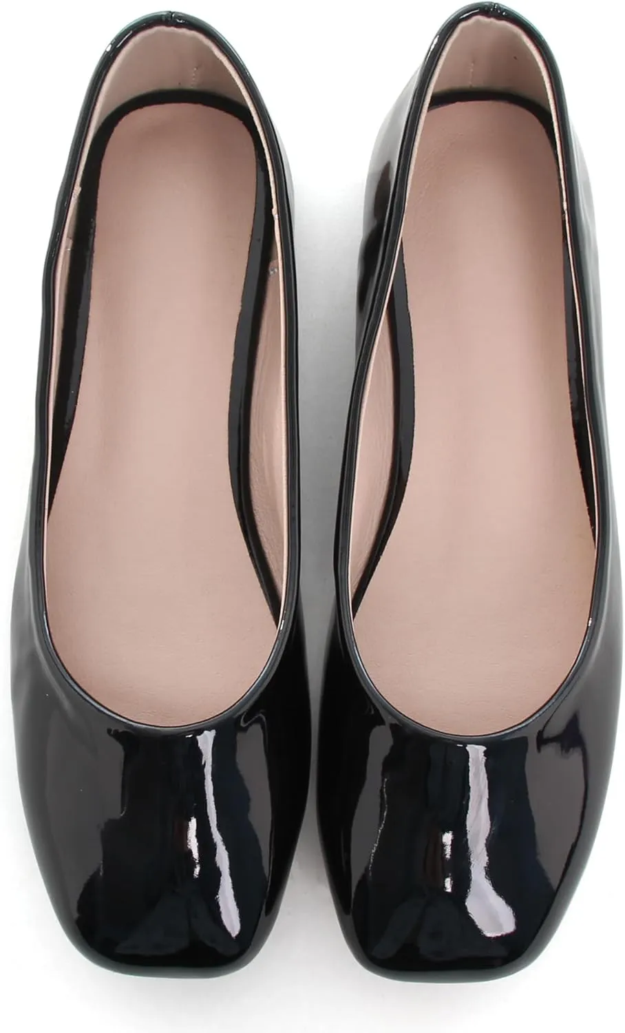 Dear Time Women's Casual Foldable Ballet Flats Square Toe Ballerina Flats Shoes Comfortable