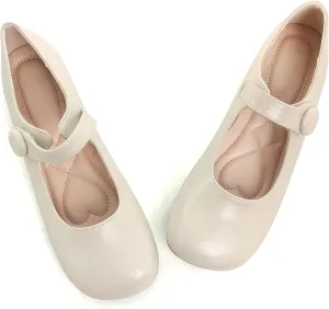 Dear Time Women's Round Toe Mary Jane Flats Cute Lolita Ballets Soft Cushion Flats for Girls