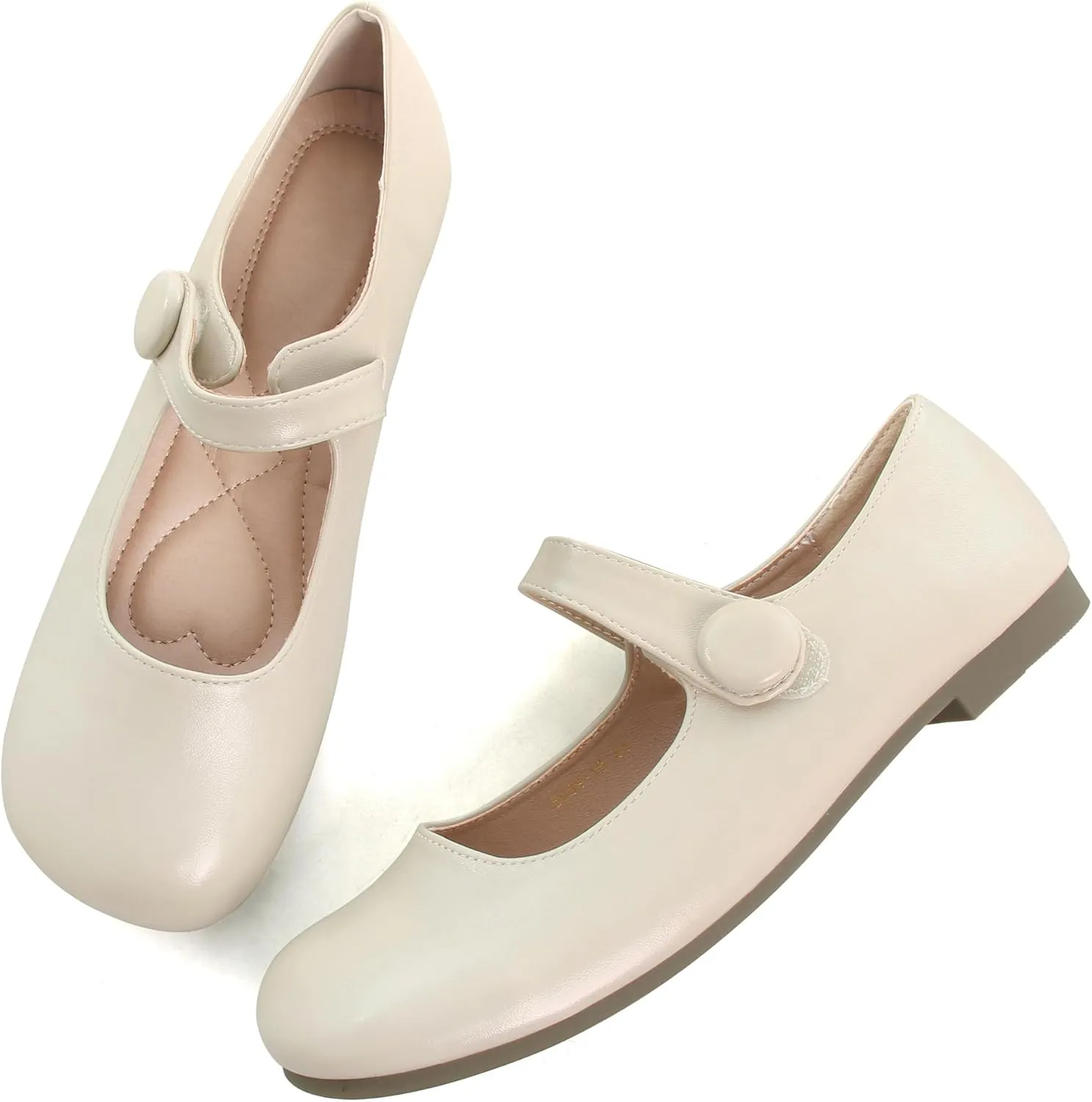 Dear Time Women's Round Toe Mary Jane Flats Cute Lolita Ballets Soft Cushion Flats for Girls
