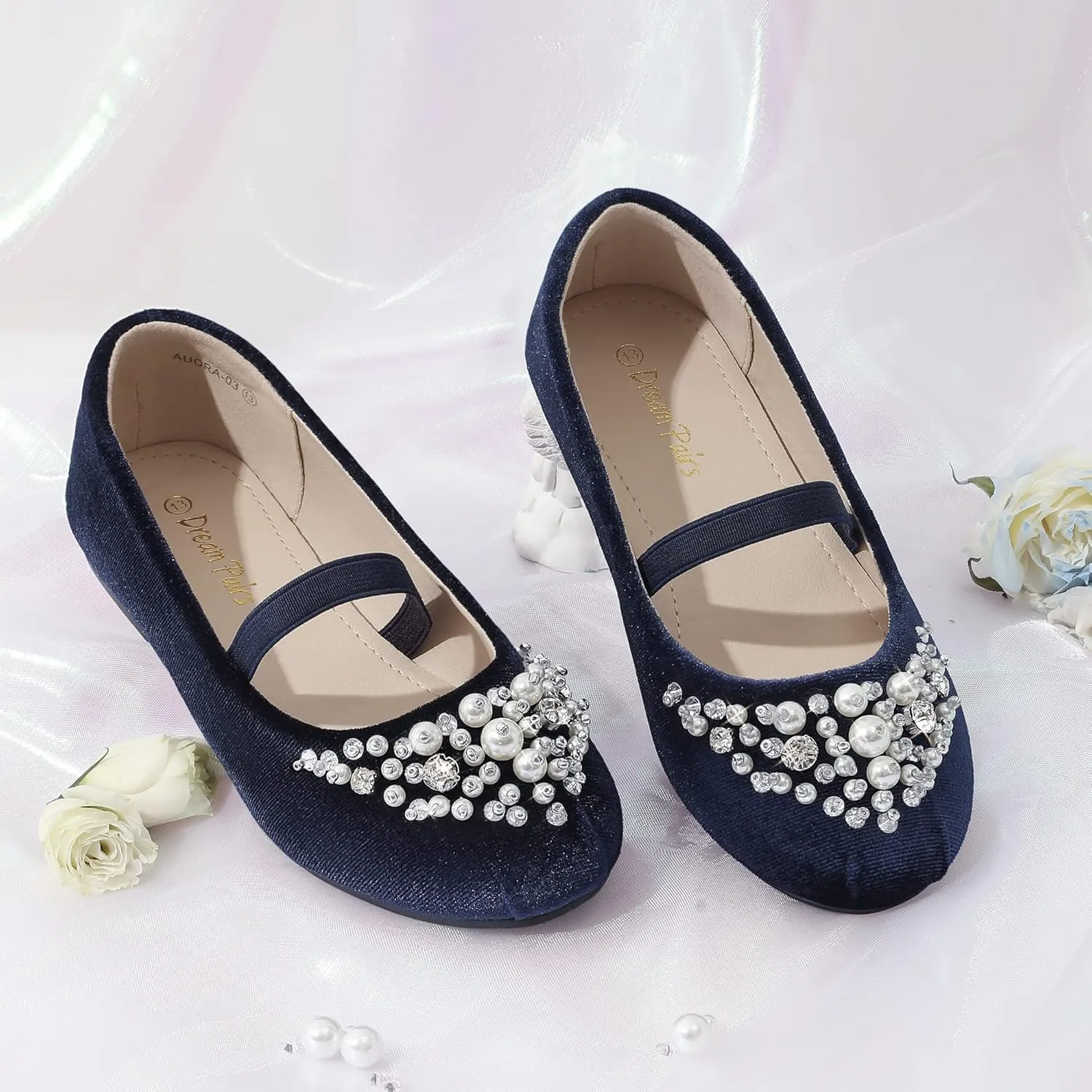 DREAM PAIRS Girls Ballet Flats Flower Shoes Mary Jane Ballerina Flat Dress Shoes for Daily/Wedding/Party