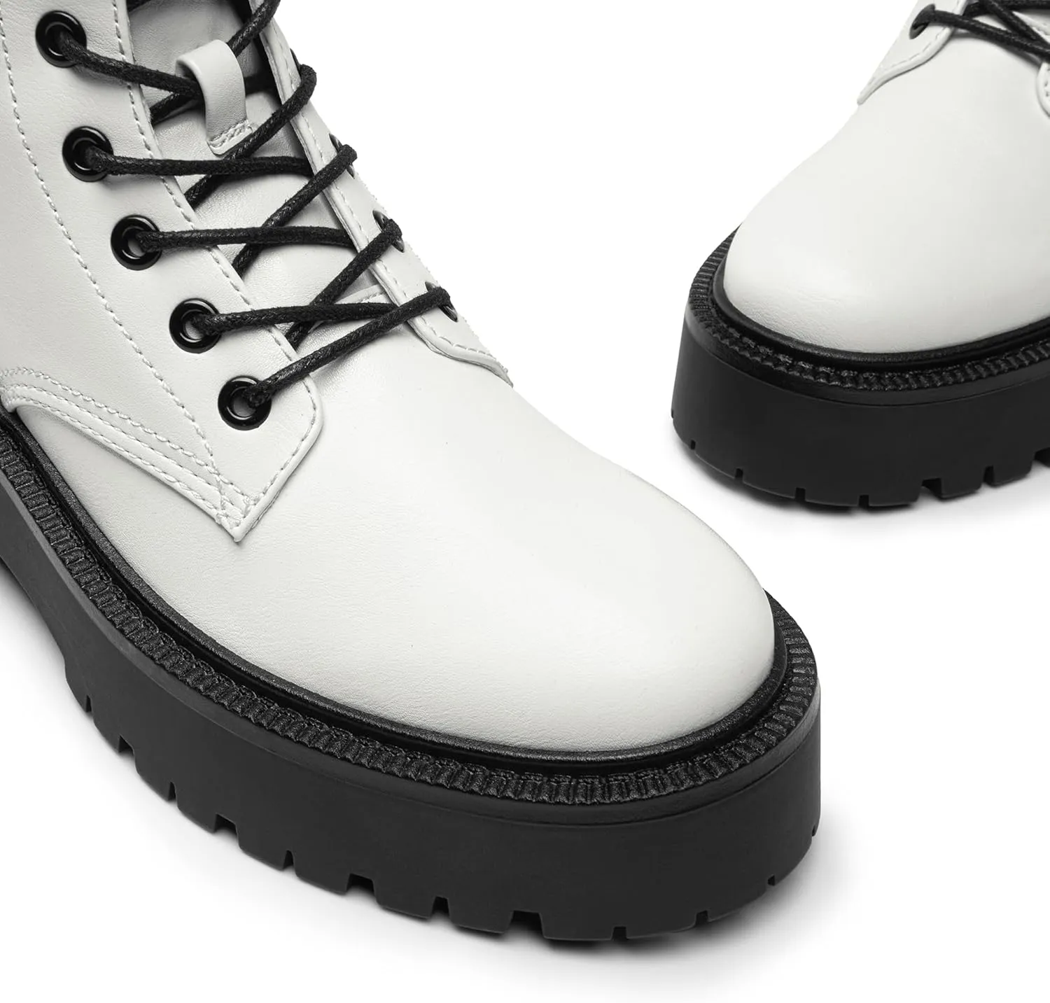DREAM PAIRS Women's Lace up Combat Ankle Boots Fashion Lug Sole Platform Booties Shoes