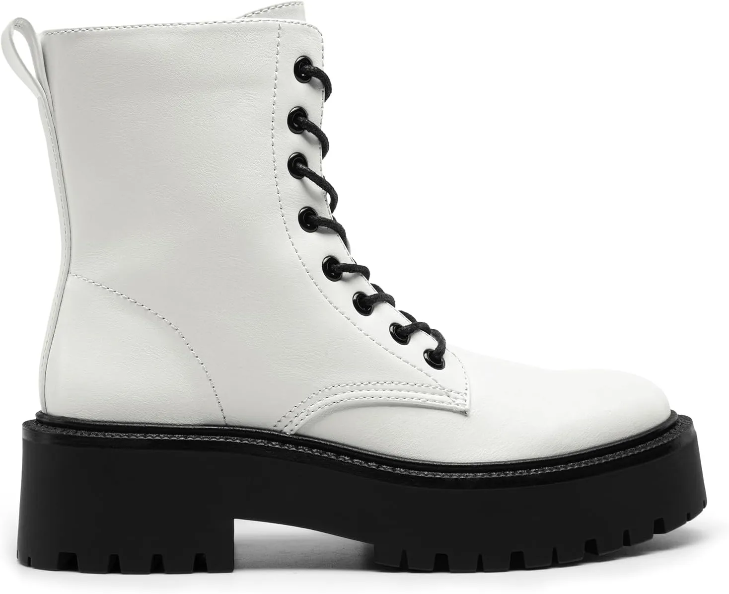 DREAM PAIRS Women's Lace up Combat Ankle Boots Fashion Lug Sole Platform Booties Shoes