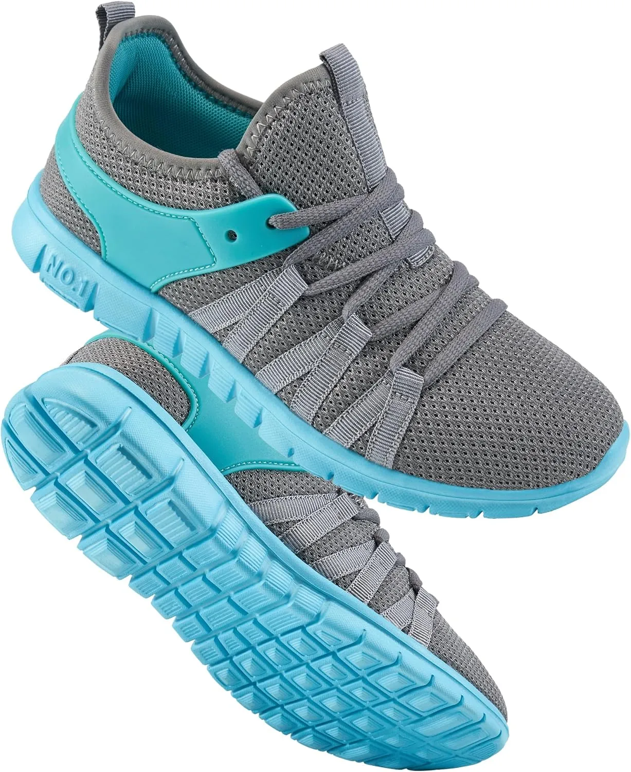 Ecetana Womens Sneakers Running Shoes Comfortable Lace Up Tennis Shoes Casual Breathable Mesh Fashion Sneakers for Walking