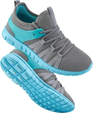 Ecetana Womens Sneakers Running Shoes Comfortable Lace Up Tennis Shoes Casual Breathable Mesh Fashion Sneakers for Walking