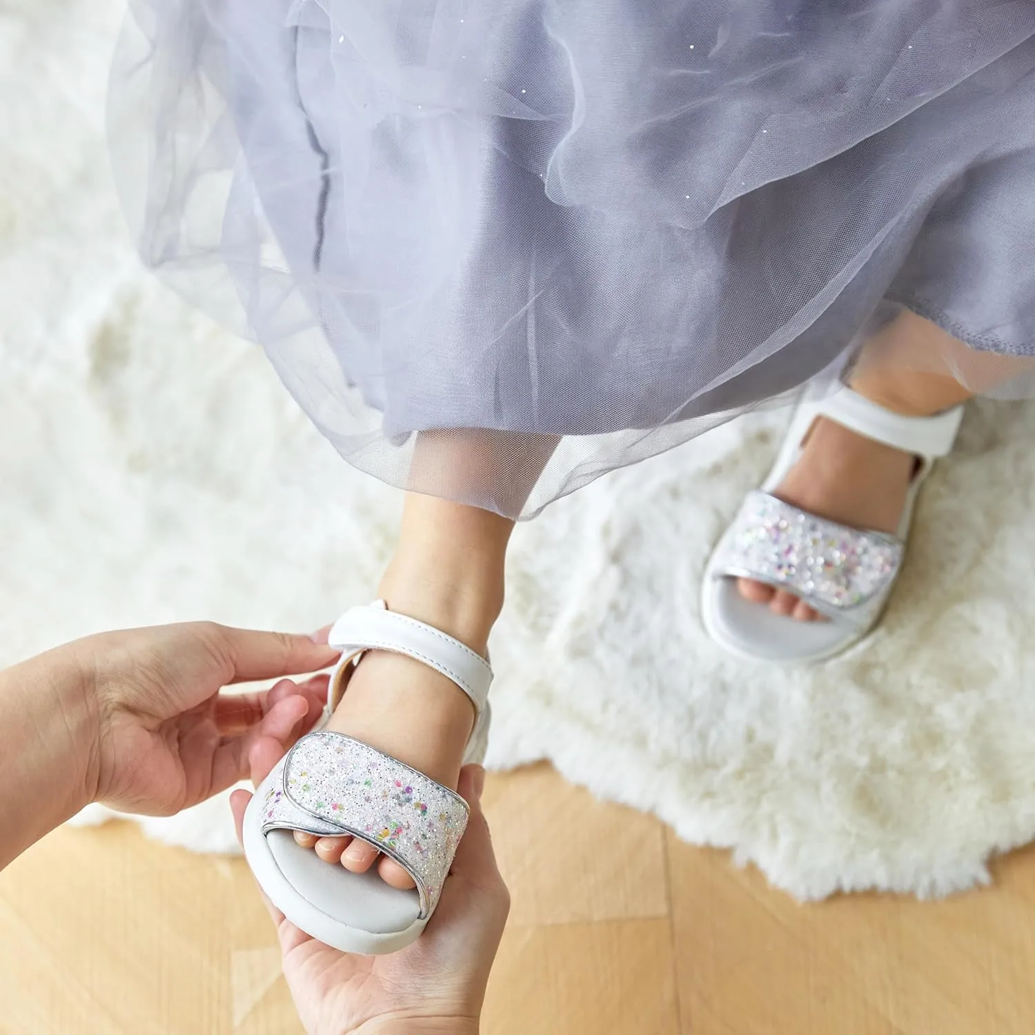 ESTINE Toddler Girls Sandals-Water Friendly Walking Casual Summer Outfit Dress Shoes