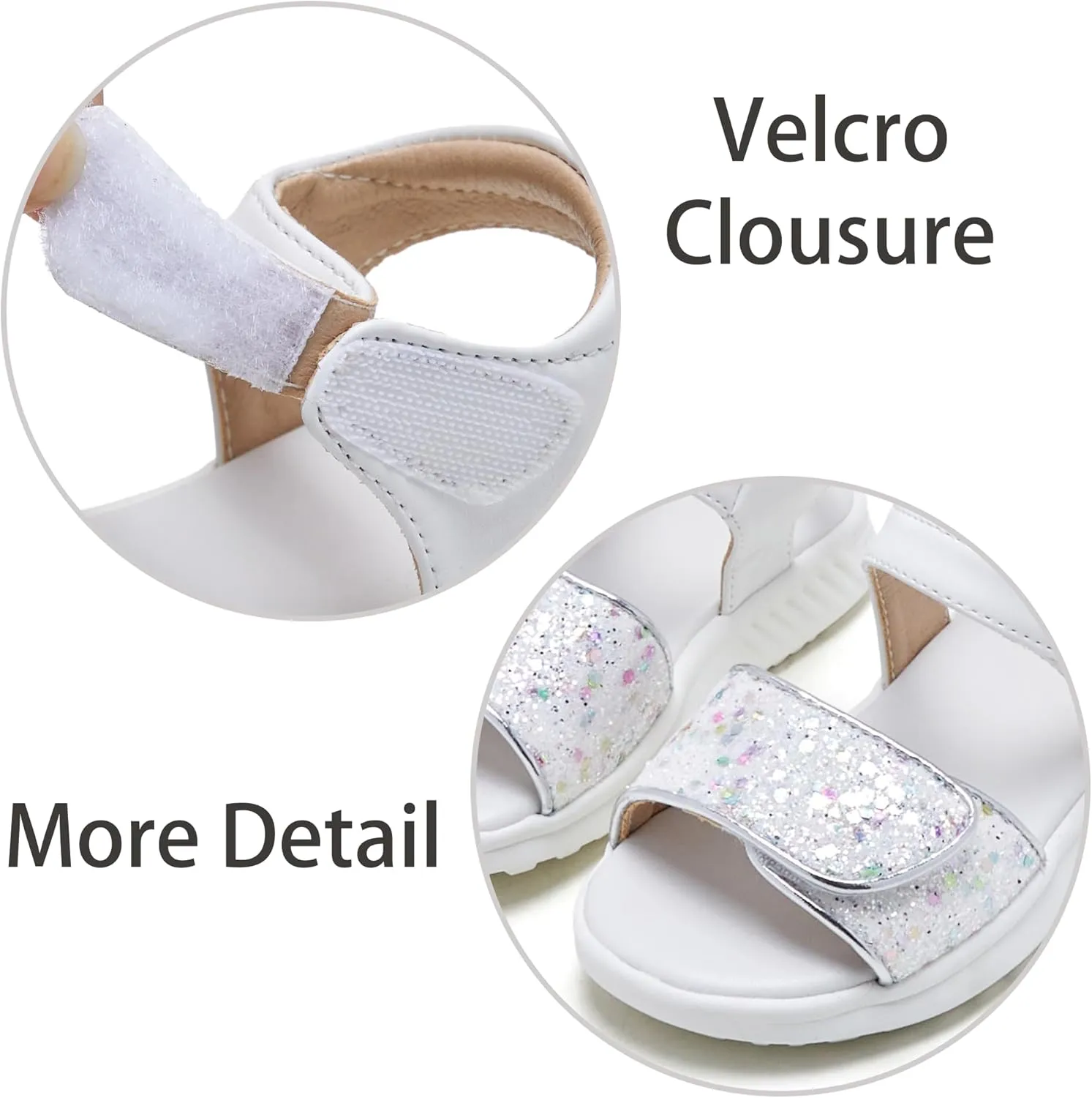 ESTINE Toddler Girls Sandals-Water Friendly Walking Casual Summer Outfit Dress Shoes