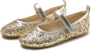 FEVERSOLE Girls Cute Dress Mary Jane Shoes Soft Party Holiday Ballet Flats