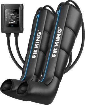 FIT KING Professional Air Compression Leg Recovery System, Cordless Rechargeable Leg Compression Massager Boots, Fast Recovery & Improved Circulation for Athletes, FSA HSA Approved (Medium)