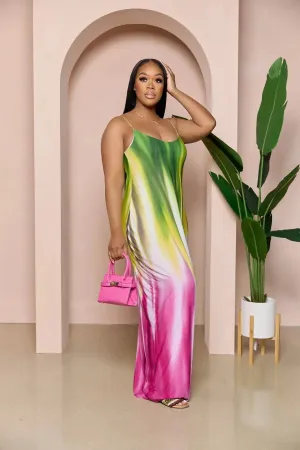 Floral Spaghetti Strap Maxi Dress