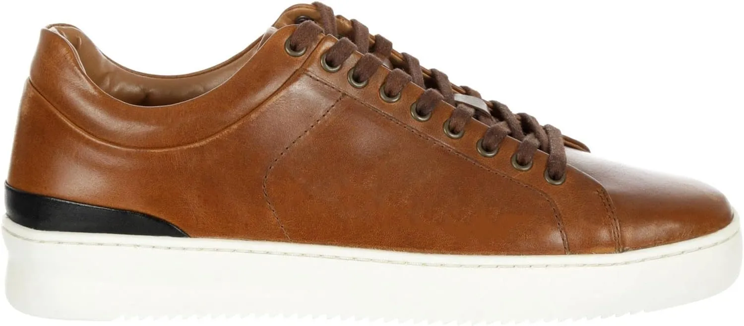 Franco Fortini Devon - Men's Leather Lace-Up Casual Dress Sneakers