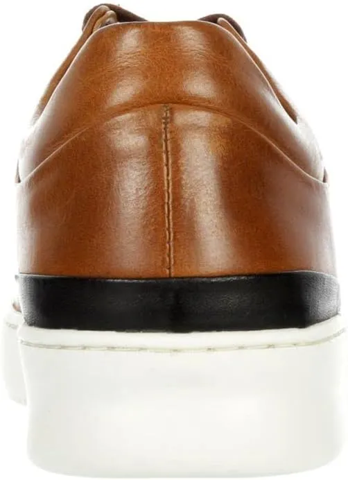 Franco Fortini Devon - Men's Leather Lace-Up Casual Dress Sneakers