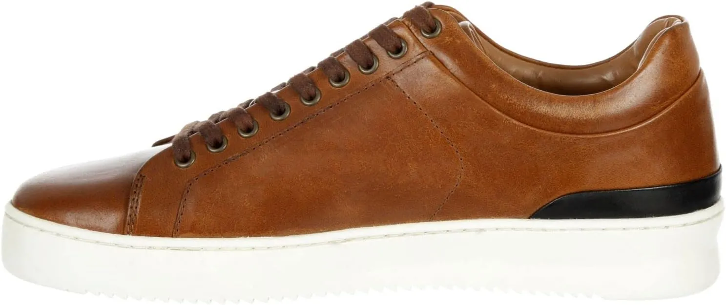 Franco Fortini Devon - Men's Leather Lace-Up Casual Dress Sneakers