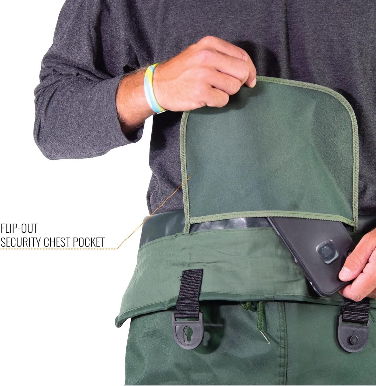 FROGG TOGGS Cascades 2-ply Poly/Rubber Waterproof Fishing Bootfoot Chest Wader for Fishing