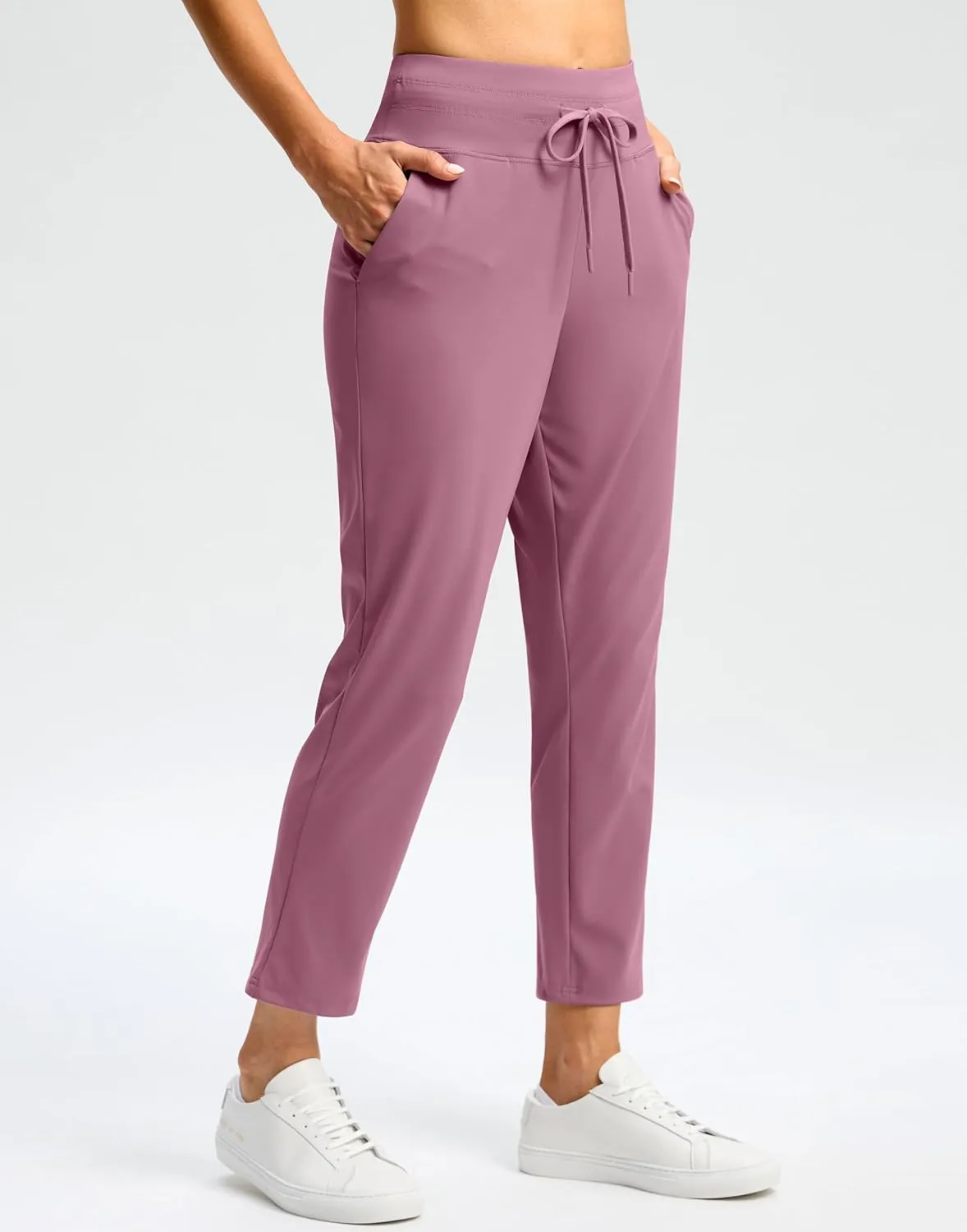 G Gradual Women's Pants High Waisted Ankle Pants 2 Pockets 7/8 Sweatpants for Golf Athletic Travel Casual Lounge