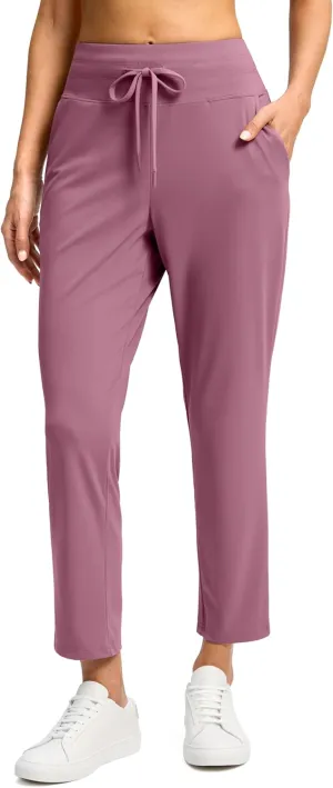 G Gradual Women's Pants High Waisted Ankle Pants 2 Pockets 7/8 Sweatpants for Golf Athletic Travel Casual Lounge