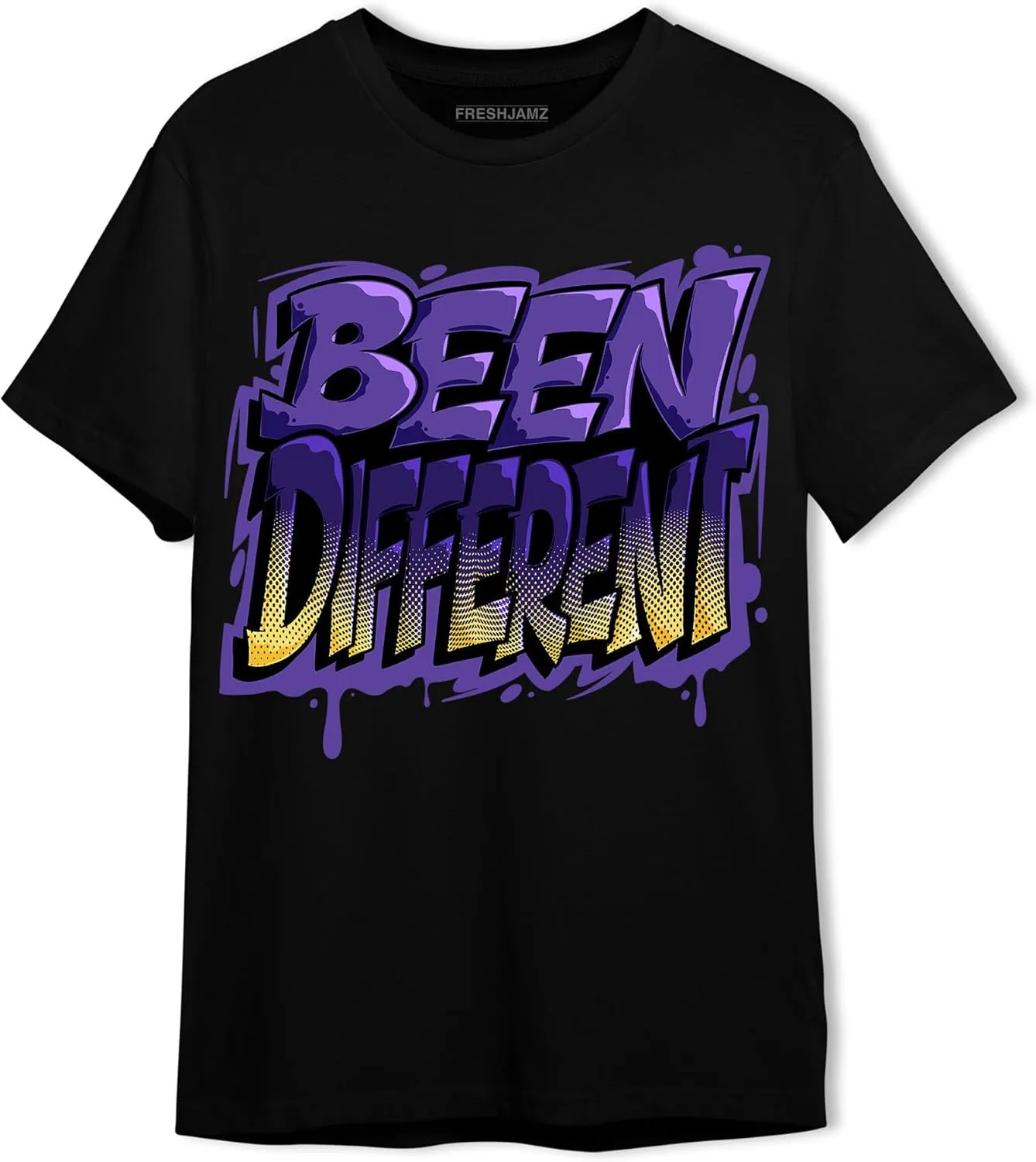 Generic Become Different T-Shirt to Match 12s Field Purple - Sneaker Matching Shirt, Unisex Tee Match Sneakers, Urban Streetwear Clothing, Sneaker Graphic Tees Design Printed, Black, White