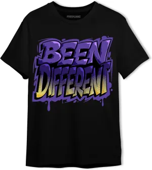 Generic Become Different T-Shirt to Match 12s Field Purple - Sneaker Matching Shirt, Unisex Tee Match Sneakers, Urban Streetwear Clothing, Sneaker Graphic Tees Design Printed, Black, White