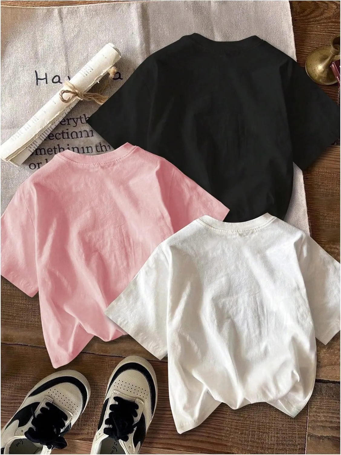 Girl's Bow Cherry Graphic Tees Short Sleeve Crewneck Cute T Shirts Tops for Teens Summer Tops