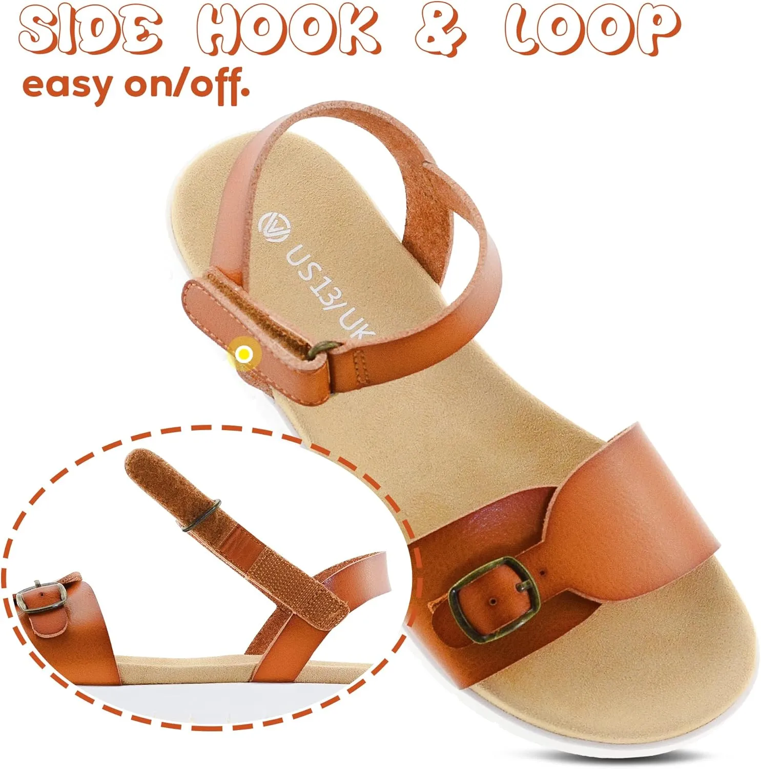 Girls Sandals Kids Strap Flat Sandals Open Toe Summer Casual Shoes Dress Sandals for Girls