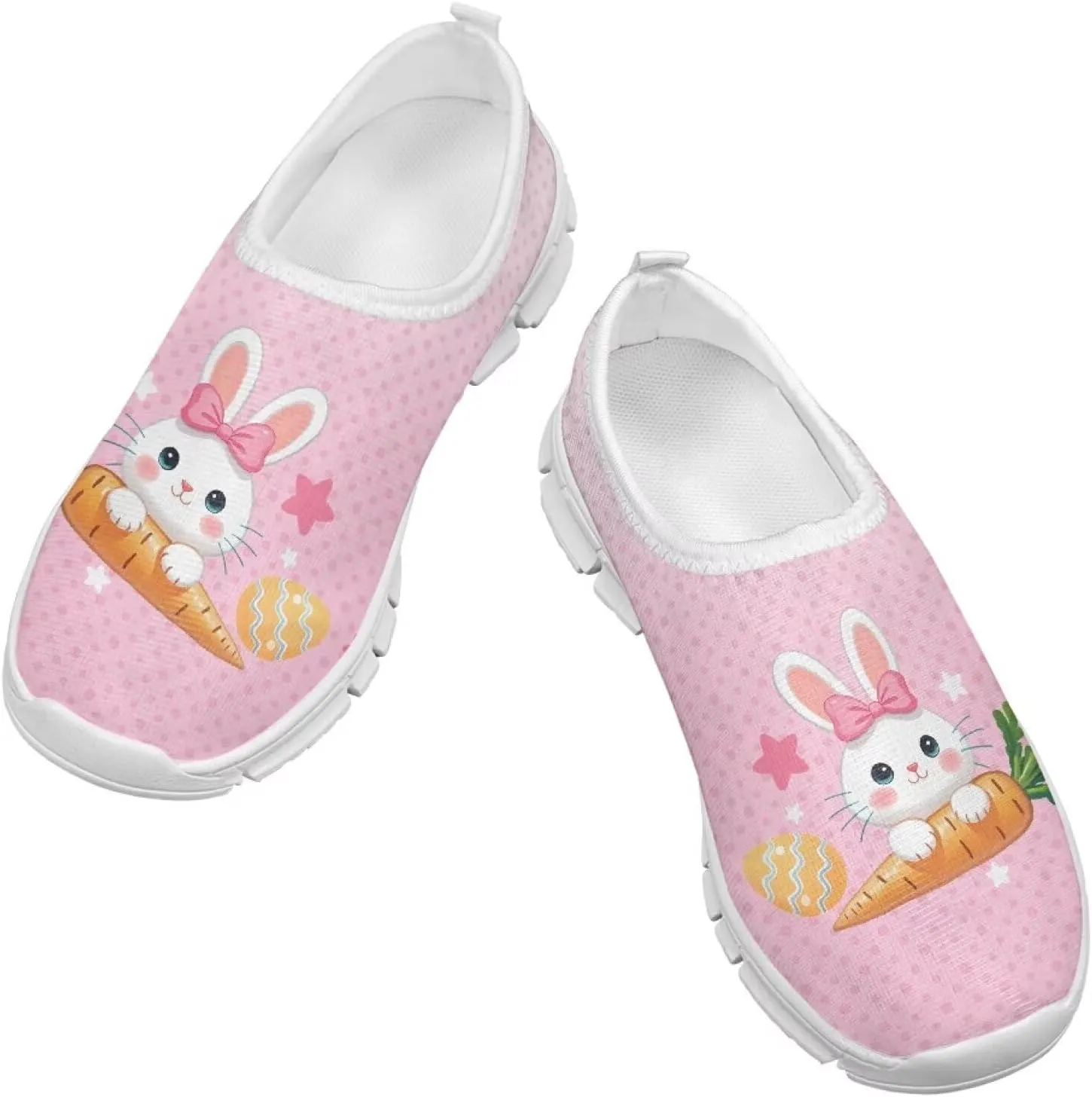 Girls Slip On Shoes Easter Sneakers for Girls Kids Cute Holiday Shoes