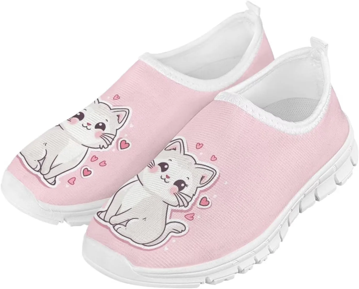 Girls Tennis Shoes Little Kids Slip On Sneakers School Running Shoes
