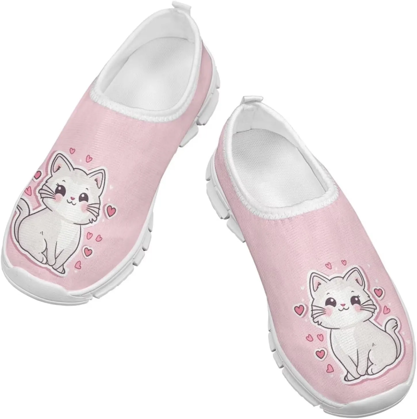 Girls Tennis Shoes Little Kids Slip On Sneakers School Running Shoes
