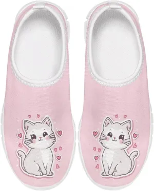 Girls Tennis Shoes Little Kids Slip On Sneakers School Running Shoes