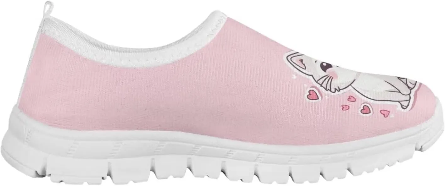 Girls Tennis Shoes Little Kids Slip On Sneakers School Running Shoes