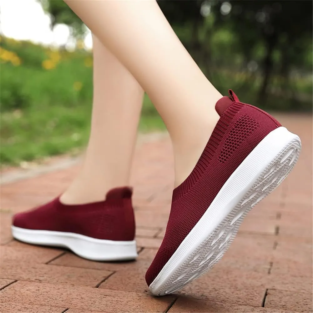 GOSPT Women's Slip on Sock Sneakers Lightweight Elastic Knit Mesh Shoes Comfort Flats