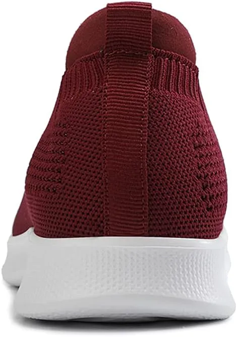 GOSPT Women's Slip on Sock Sneakers Lightweight Elastic Knit Mesh Shoes Comfort Flats