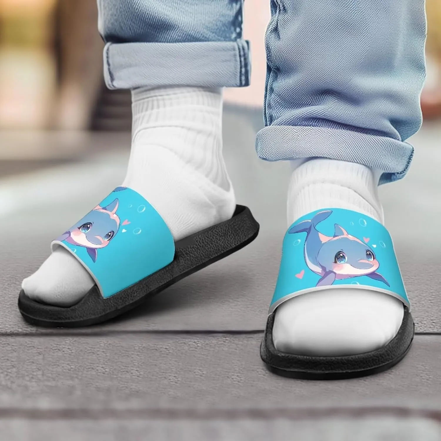 GOSTONG Boys Girls Sandals with Non Slip Footbed Casual Slides Sandals Kids Water Shower Shoes for Beach & Pool Kids Toddlers
