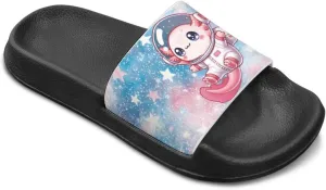 GOSTONG Girls Axolotl Sandals Slip On Summer Slippers for Outdoor Beach Pool Lightweight Non Slip Casual House Shower Sandals for Little Big Kids