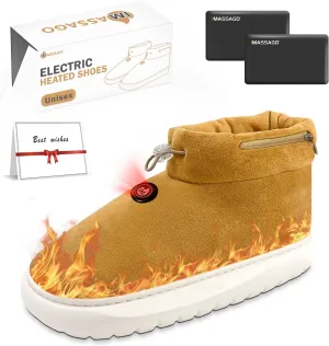 Heated Slippers Women, Unisex Electric Winter Boots Rechargeable Heated Slippers for Men 3 Levels Adjustable with 5000mAh Battery, Fast Heating Foot Warmer Shoes for House Outdoor