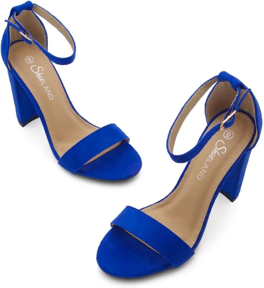Herstyle Women’s Chunky Block Heels – Open Toe Ankle Strap Sandals, 3.75 Inch High Heels for Wedding, Party & Dressy Occasions – Comfortable Strappy Dress Shoes