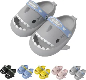 Hrtesus Sharklas Originales Kids, Shark Slides Kids, Chanclas de Tiburon, Sharky Chanclas with Adjustable Straps