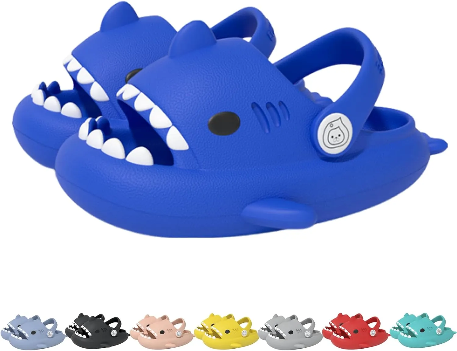Hrtesus Sharklas Originales Kids, Shark Slides Kids, Chanclas de Tiburon, Sharky Chanclas with Adjustable Straps