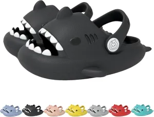 Hrtesus Sharklas Originales Kids, Shark Slides Kids, Chanclas de Tiburon, Sharky Chanclas with Adjustable Straps
