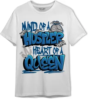 Hustler Heart Queen T-Shirt to Match 4s Military Blue - Sneaker Matching Shirt, Unisex Tee Match Sneakers, Urban Streetwear Clothing, Sneaker Graphic Tees Design Printed