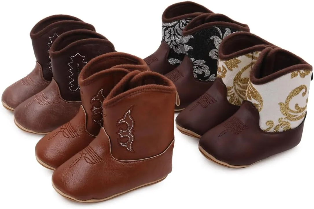 Infant Unisex Warm Fur Lining Soft Boots Baby Winter Ankle Non-Slip Rubber Texture Sole Toddler Winter Snow Crib Shoes