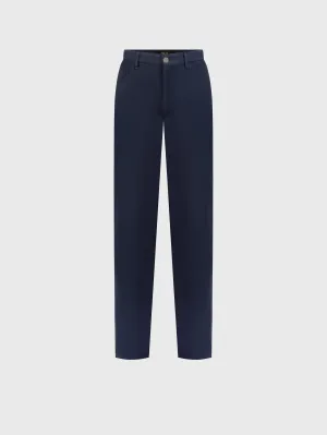 Jeans with Calfskin Patch Blue Navy